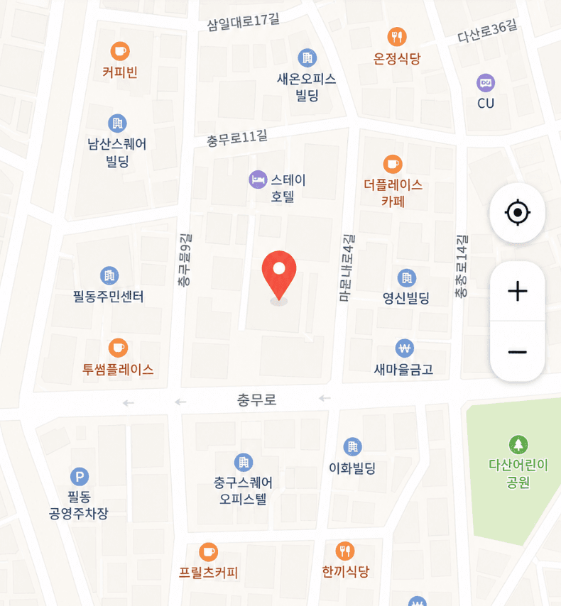 더멋지개 위치 지도